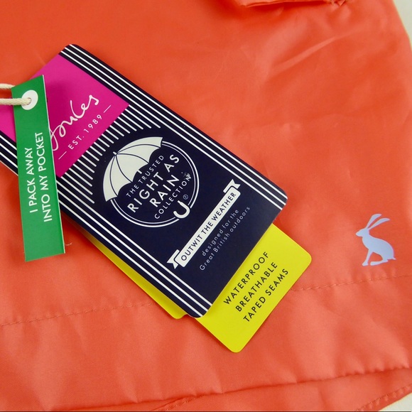 Joules Go Lightly Packaway Waterproof Rain Jacket - Picture 5 of 13